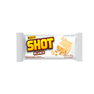 Choc. shot blanco 35g