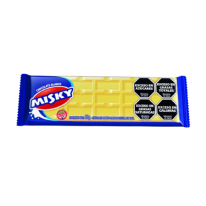 Choc. celofan blanco Misky 50g