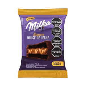 Alfajor super dulce de leche milka 70g