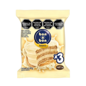 Alfajor bon o bon bco triple 60g