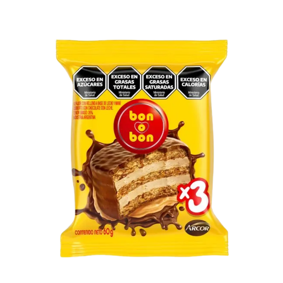 Alfajor bon o bon ngo triple 60g
