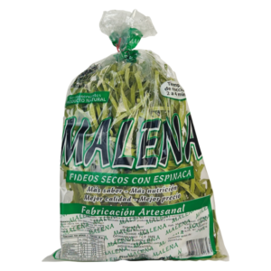 Fideo espinaca grueso Malena 500g