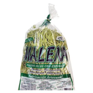 Fideo espinaca fino Malena 400g