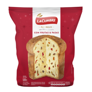 Pan dulce La Cumbre masa madre c/pasas y frutas 500g