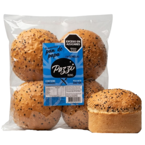 Pan de hamburguesa c/ semillas Pazzi x4