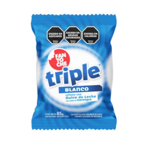 Alfajor fantoche bco triple 85g