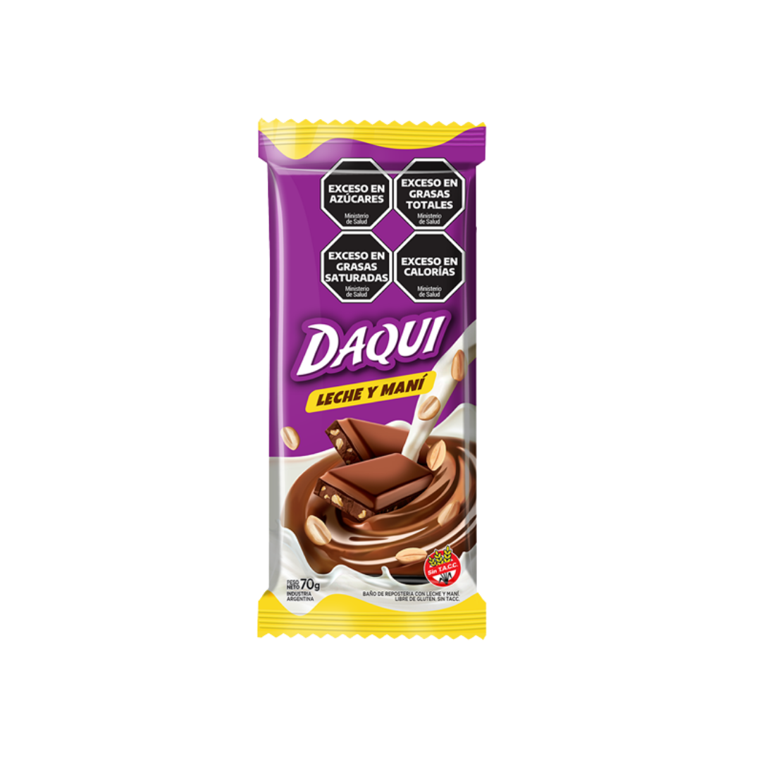 Choc. leche y maní 70g
