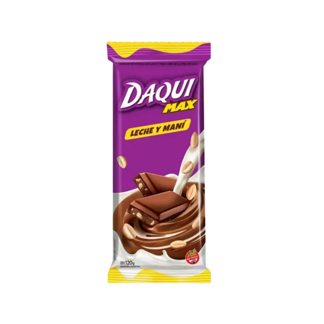 Choc. leche y maní Daqui max 120g