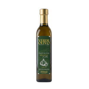 Aceite de oliva Verde oliva saborizada ajo botella de vidrio 500ml