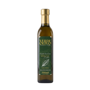 Aceite de oliva Verde oliva saborizada laurel botella de vidrio 500ml